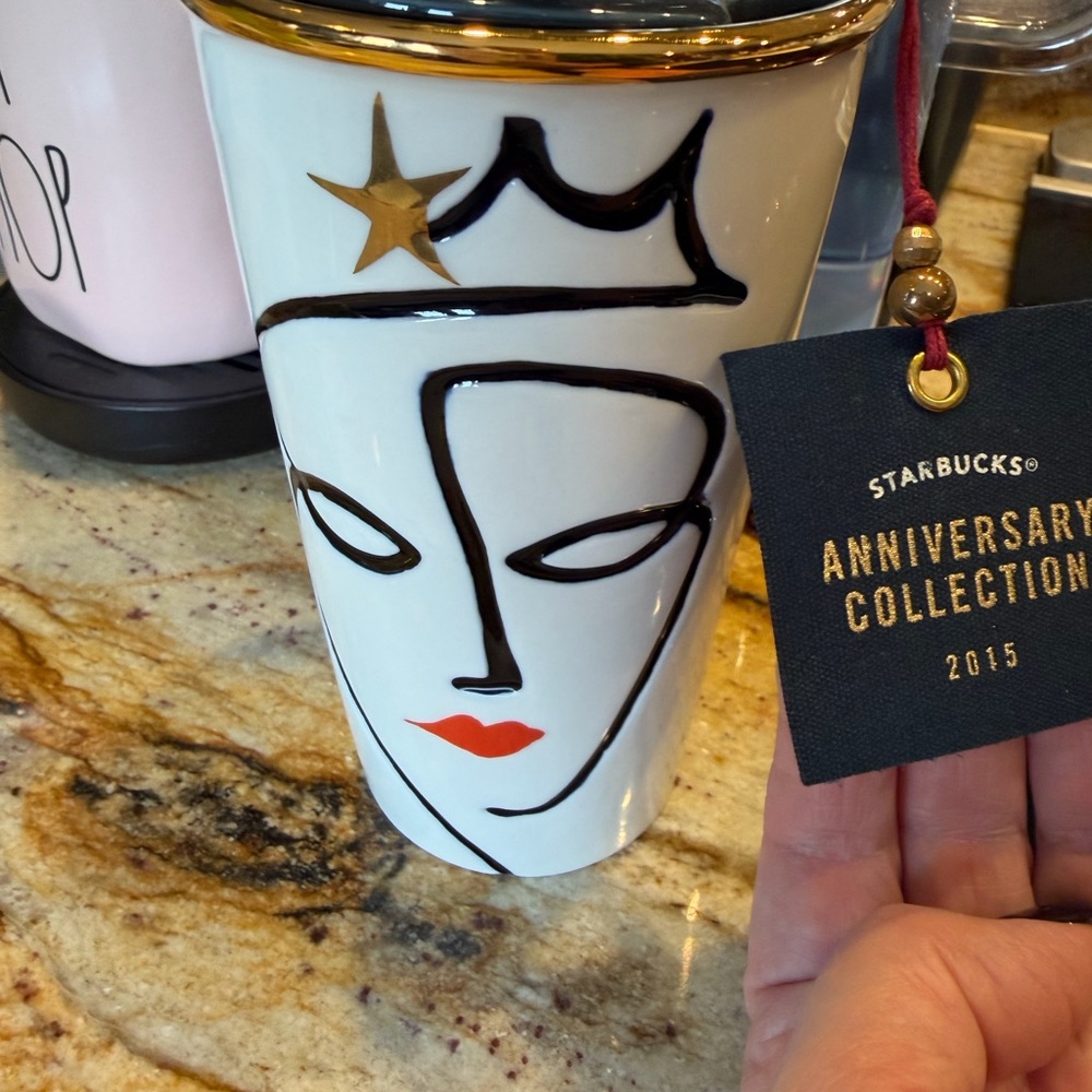 Starbucks Anniversary Collection Mug - White and Gold